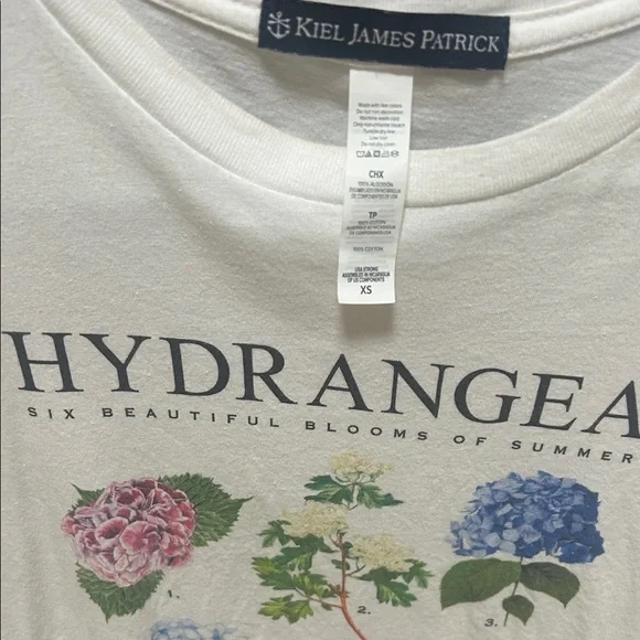 Kiel James Patrick Floral Hydrangea Tee - Cream - Picture 2 of 3